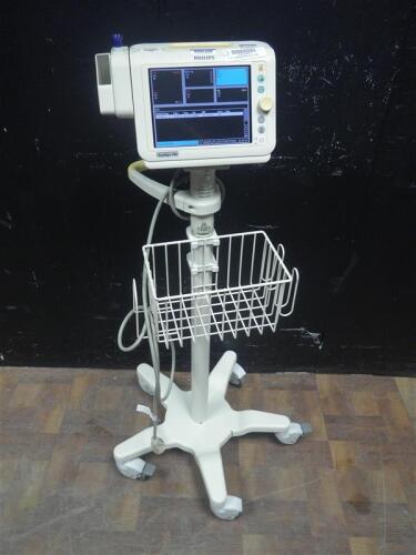 PHILIPS SURE SIGNS VS3 VITAL SIGN MONITOR ON ROLLING STAND