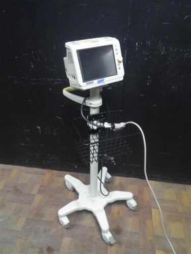 PHILIPS SURE SIGNS VS3 VITAL SIGN MONITOR ON ROLLING STAND