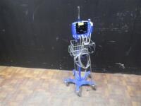 GE CARESCAPE V100 VITAL SIGN MONITOR ON ROLLING STAND