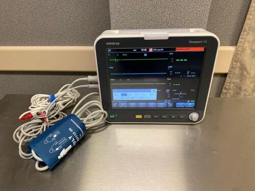 MINDRAY PASSPORT 12 PATIENT MONITOR W/ MASIMO SPO2,NIBP,2 IBP, PRINTER & ACCESSORIES