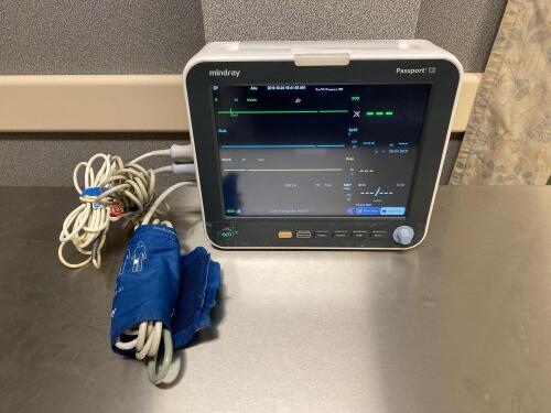 MINDRAY PASSPORT 12 PATIENT MONITOR W/ MASIMO SPO2,NIBP,2 IBP, PRINTER & ACCESSORIES