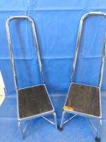 LOT OF 2 SURGICAL STEP STOOL WITH HANDLE