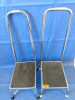 LOT OF 2 SURGICAL STEP STOOL WITH HANDLE