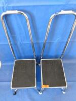 LOT OF 2 SURGICAL STEP STOOL WITH HANDLE