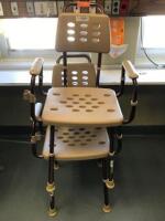 MEDLINE MDS89745ELMB LOT OF 2 SHOWER CHAIR WITH MICROBAN