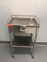 SMITH & NEPHEW 1 DRAWER, 2 SHELF UTILITY CART