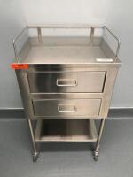 2 DRAWER, 2 SHELF UTILITY CART