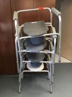 MEDLINE LOT OF 4 BEDSIDE COMMODES