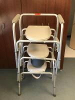 LOT OF 3 BEDSIDE COMMODES