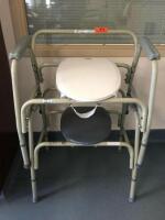 LOT OF 2 ASSORTED BEDSIDE COMMODES