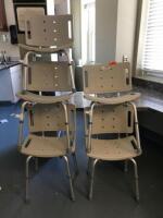 GUARDIAN G30400-4M LOT OF 5 SHOWER CHAIR WITH BACK