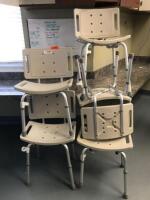 GUARDIAN G30400-4M LOT OF 5 SHOWER CHAIR WITH BACK