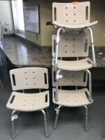 GUARDIAN G30400-4M LOT OF 4 SHOWER CHAIR WITH BACK