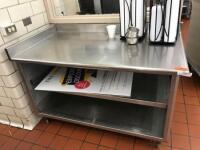 2 SHELF STAINLESS STEEL PREP TABLE