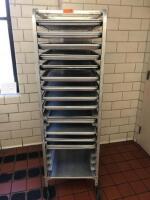 METAL TRAY RACK CART