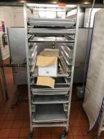 METAL TRAY RACK CART