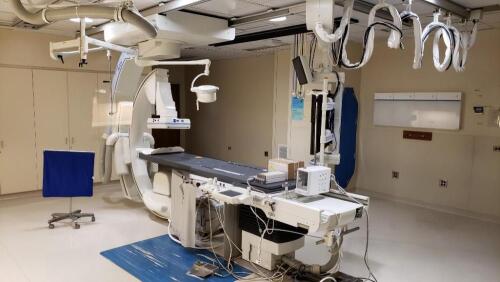 SIEMENS AXIOM ARTIS SPECIAL PROCEDURE ROOM (DOM 2005) WITH 2014 TUBE ASSEMEMBLY, SINGLE PLANE WITH MEGALIX; CAT 125-15-40-8 (JULY 2014)