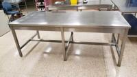 8 X 4 FOOT STAINLESS STEEL PREP TABLE