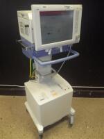 DRAGER EVITA XL VENTILATOR WITH NEOFLOW & AIR COMPRESSER ON ROLLING STAND