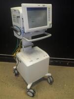 DRAGER EVITA XL VENTILATOR WITH AIR COMPRESSOR ON ROLLING STAND