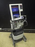 NELLCOR PURITAN BENNETT 840 VENTILATOR WITH NEOMODE & AIR COMPRESSOR ON ROLLING STAND