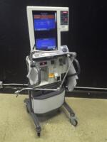 NELLCOR PURITAN BENNETT 840 VENTILATOR WITH NEOMODE & AIR COMPRESSOR ON ROLLING STAND