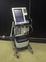 NELLCOR PURITAN BENNETT 840 VENTILATOR WITH NEOMODE & AIR COMPRESSOR ON ROLLING STAND