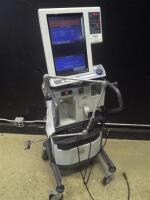 NELLCOR PURITAN BENNETT 840 VENTILATOR WITH NEOMODE & AIR COMPRESSOR ON ROLLING STAND