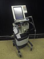 NELLCOR PURITAN BENNETT 840 VENTILATOR WITH NEOMODE & AIR COMPRESSOR ON ROLLING STAND