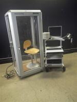 JAEGER MASTER SCREEN BODY PLETHYSMOGRAPH WITH PFT ANALYZER UNIT ON CART