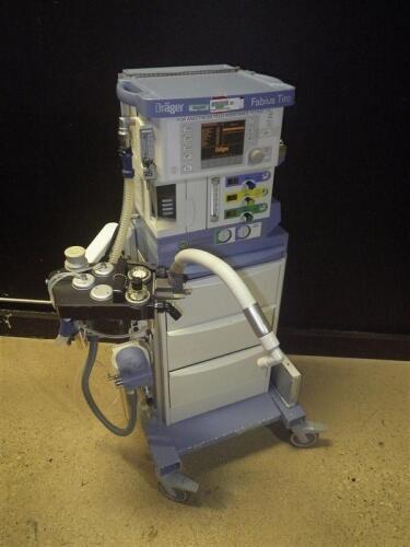 DRAGER FABIUS TIRO ANESTHESIA MACHINE WITH (VOLUME CONTROL, PRESSURE CONTROL, PRESSURE SUPPORT, SIMV/PS, MAN SPONT)