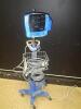 GE DINAMAP CARESCAPE V100 PATIENT MONITOR ON ROLLING STAND