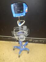 GE DINAMAP CARESCAPE V100 PATIENT MONITOR ON ROLLING STAND