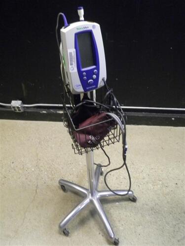 WELCH ALLYN SPOT VITAL SIGN MONITOR ON ROLLING STAND