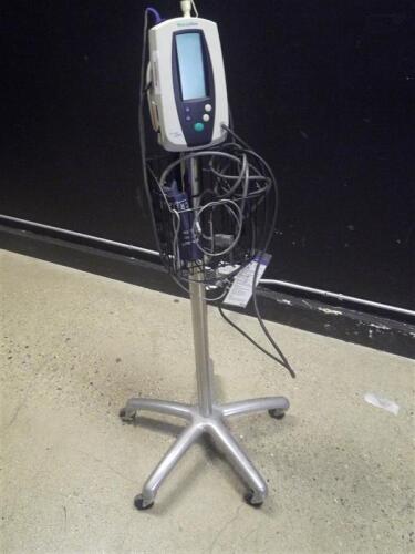 WELCH ALLYN SPOT VITAL SIGNS MONITOR ON ROLLING STAND