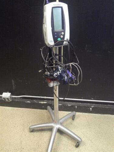 WELCH ALLYN SPOT VITAL SIGNS MONITOR ON ROLLING STAND