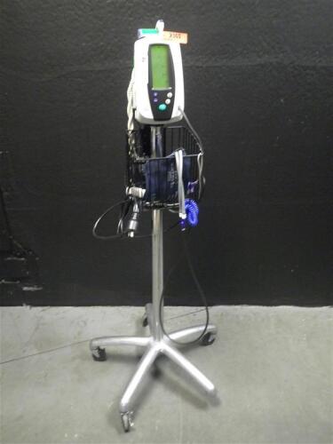 WELCH ALLYN SPOT VITAL SIGN MONITOR ON ROLLING STAND