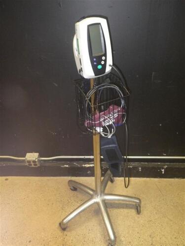 WELCH ALLYN SPOT VITAL SIGNS MONITOR ON ROLLING STAND