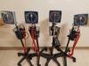 MEDLINE LOT OF 4 SPHYGOMOMANOMETERS ON CART