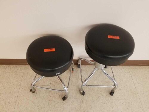 PEDIGO LOT OF 2 ROLLING EXAM STOOLS