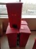 LOT OF 5 FOOT OPERATED BIOHAZARD WASTE BINS