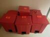 LOT OF 6 FOOT OPERATED BIOHAZARD WASTE BINS