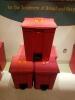 LOT OF 5 FOOT OPERATED BIOHAZARD WASTE BINS