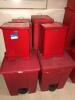 LOT OF 8 FOOT OPERATED BIOHAZARD WASTE BINS