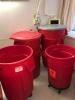 LOT OF 7 OPERATED BIOHAZARD WASTE BINS