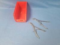 LOT OF 2, 4MM DOUBLE ACTION BONE RONGEURS