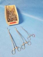 LOT OF 10 LARGE AORTIC CLAMP FORCEPS