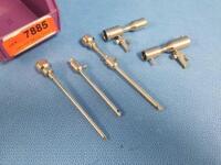 LOT OF 2 DYONICS ARTHROSCOPIC CANNULAS WITH IRRRIGATION ADAPTORS