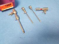 LOT OF 2 DYONICS ARTHROSCOPIC HIGH FLOW CANNULAS WITH IRRRIGATION ADAPTORS