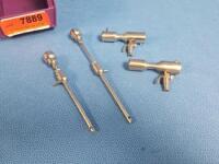 LOT OF 2 DYONICS ARTHROSCOPIC HIGH FLOW CANNULAS WITH IRRRIGATION ADAPTORS